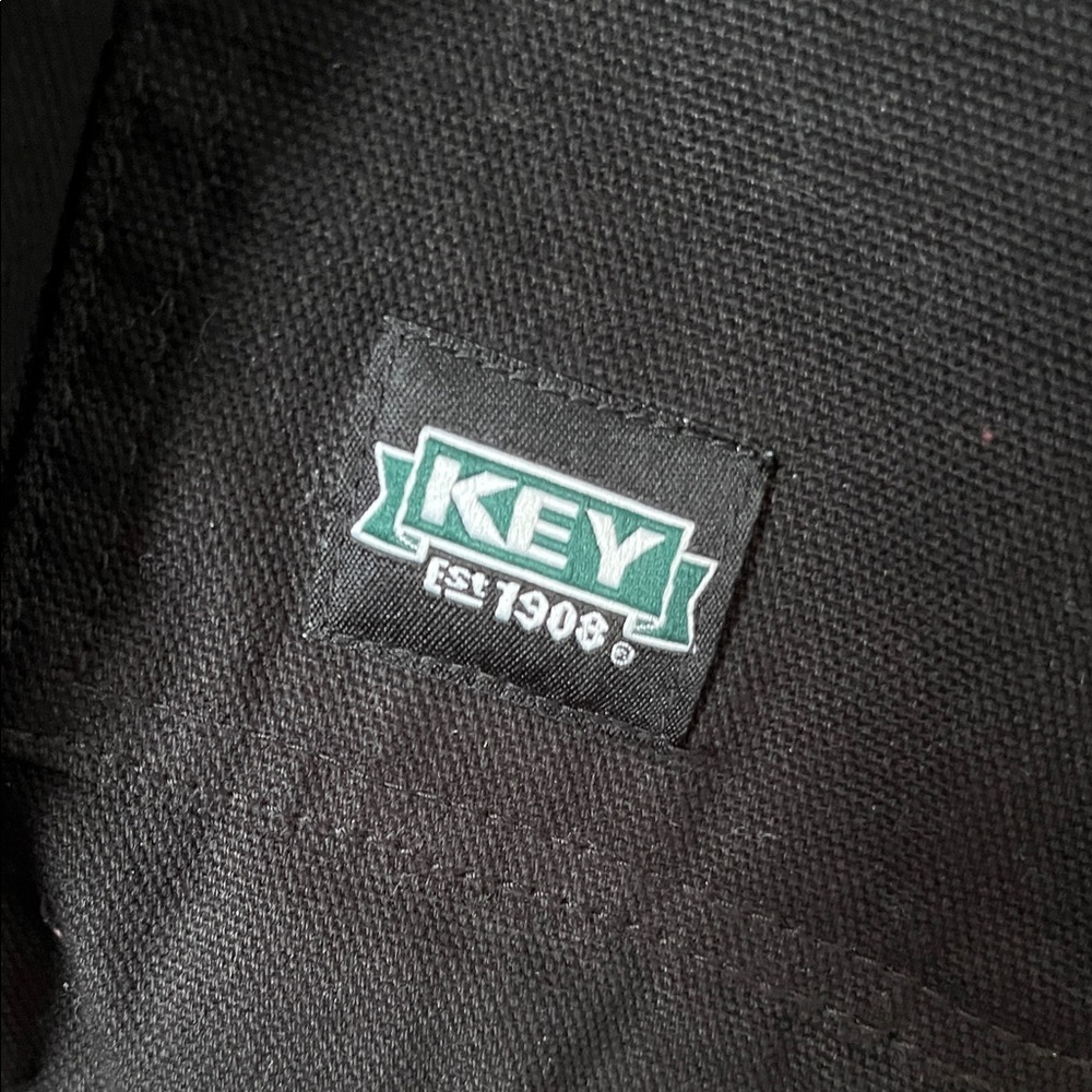 KEY Black Canvas zip up coat